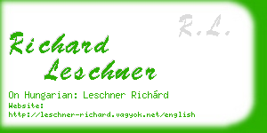 richard leschner business card