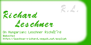 richard leschner business card